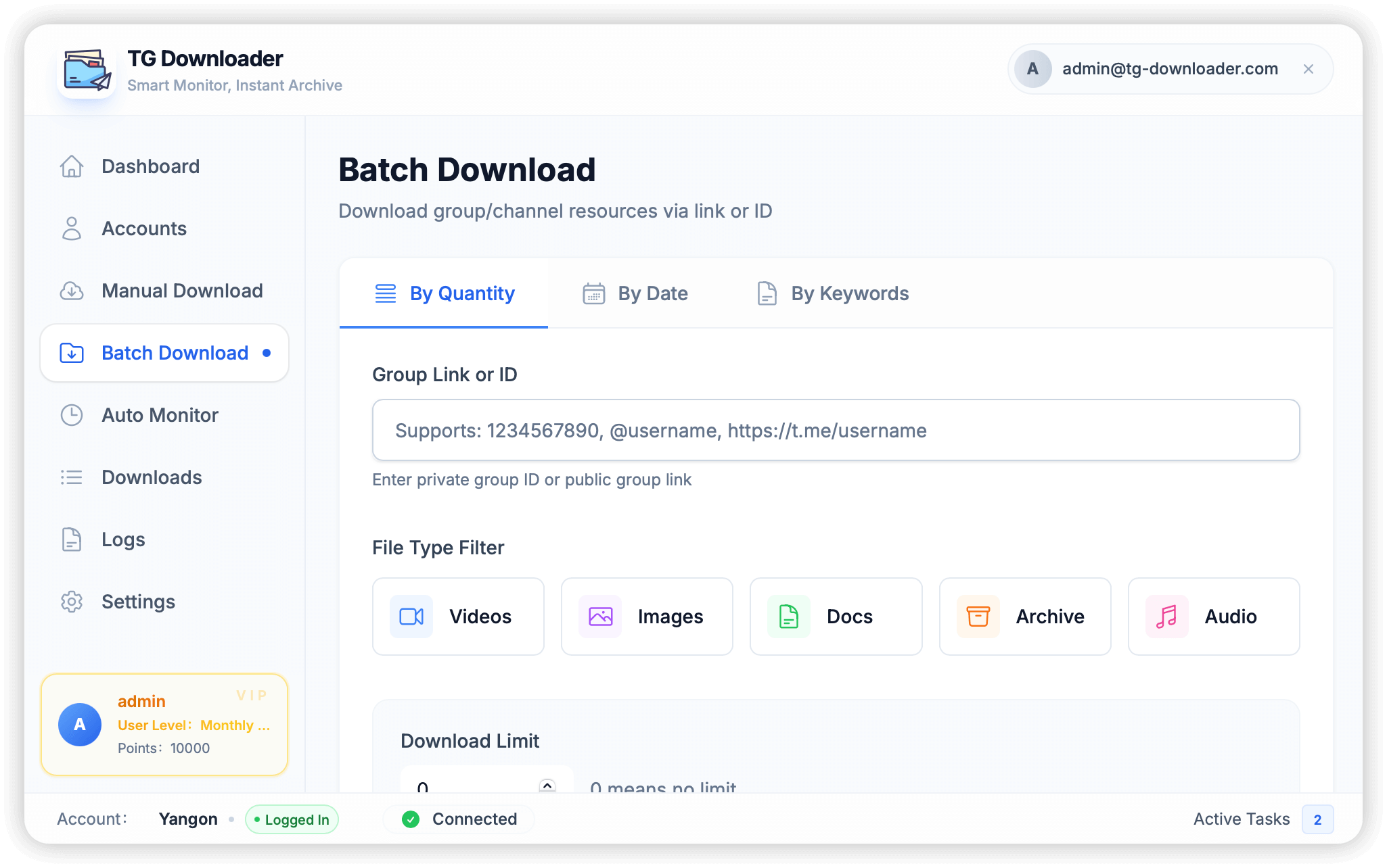Getting Started with TG Downloader