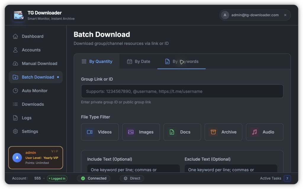 Batch by keywords