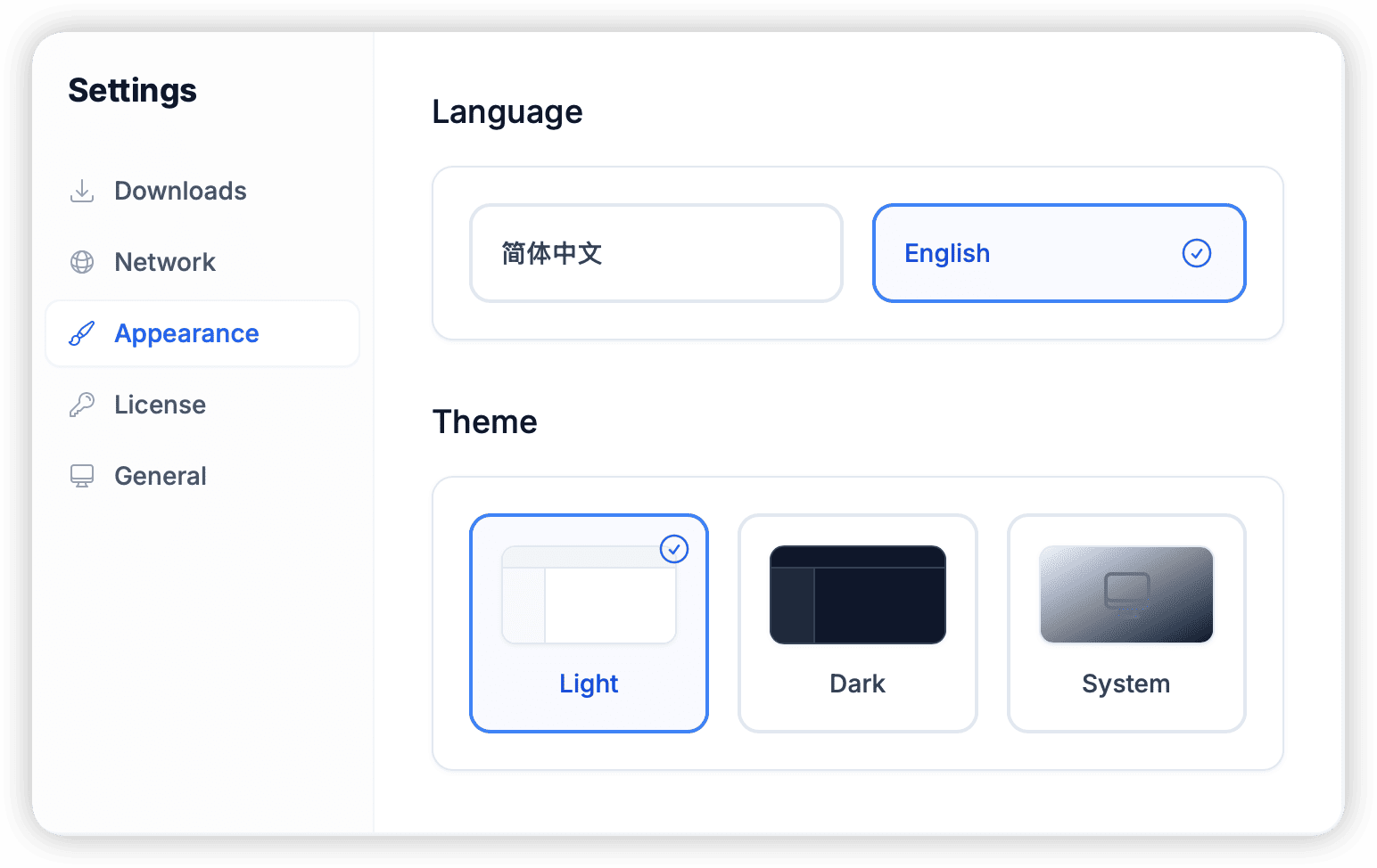 Theme Settings Preview